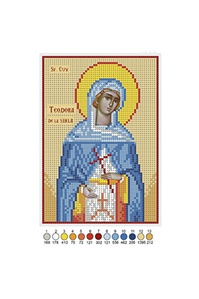 Studioul de Broderie ΣΧΕΔΙΟ ΓΙΑ ΚΕΝΤΗΜΑ ΜΕ ΧΑΝΤΡΕΣ PRECIOSA "Άγια Θεοδόρα", μ...