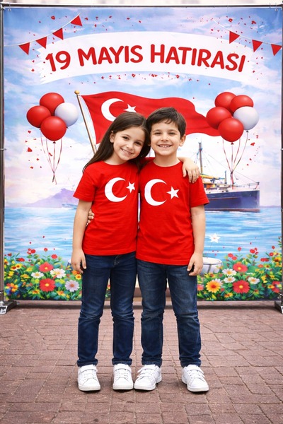 Rabadon 19 Mayıs Hatırası Okul Kutlama Branda Arka Fon 100cm X 150cm