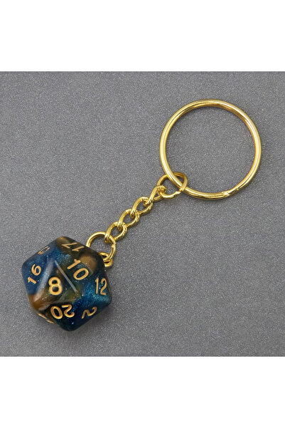 Choice6 A7 D20 Dice Keychain Fashion Keyring Ornament Key Chain Pendant Men K...