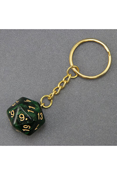 Choice11 A8 D20 Dice Keychain Fashion Keyring Ornament Key Chain Pendant Men ...