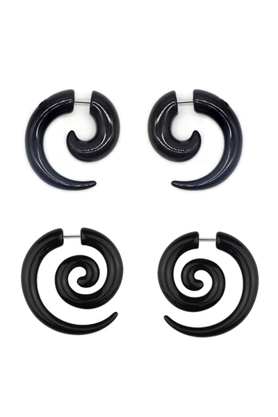 Choice3 Geometric Ears 4PCS Mixed 2/4pcs Acrylic Fake Plug Tunnel Earring Gau...