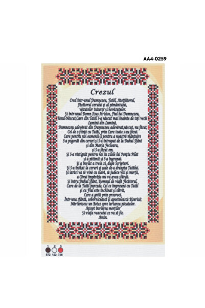 Studioul de Broderie SCHEMA PENTRU BRODERIE CU MĂRGELE PRECIOSA "Crezul", mod...