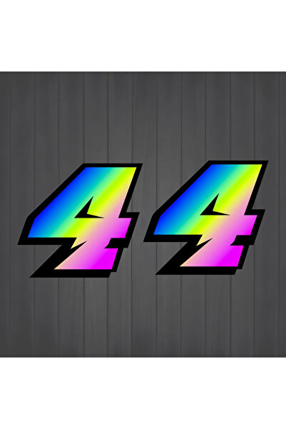 Choice11 Height 5cm 2PCS Rainbow 4 ISGTDRM 2PCS Motorcycle Racing Arabic Numb...
