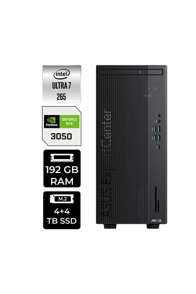 ASUS ExpertCenter B900 Ultra 7 265 192GB 4TB+4TB SSD RTX3050/6GB W11H Masaüst...