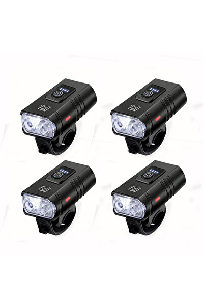 Choice3 مصباح أمامي للدراجة BK02-4 قطع LED قابل لإعادة الشحن بمنفذ Type-C، مص...