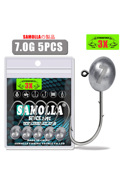 Choice6 خطاف صيد Choice Hook مقاس 1 3X7g، خطاف رأس جيغ 3X لصيد سمك الروكفيش و...