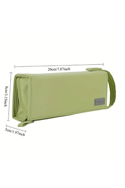Choice3 GREEN-1pc Mega Pencil Case! 20+ Slots & Mesh Pockets. Rigid Non-Bend ...