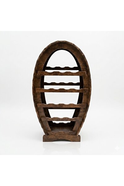 OEM Κάθετη Θήκη Μπουκαλιών Κρασιού - Ρουστίκ Ξύλινο Ράφι με 4 Επίπεδα και Επι...