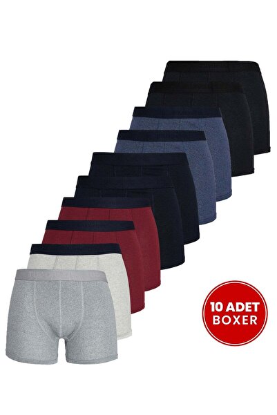 Tudors Ανδρικά μποξεράκια 10'lu ελαστικό ύφασμα από ελαστικό βαμβακερό ύφασμα...