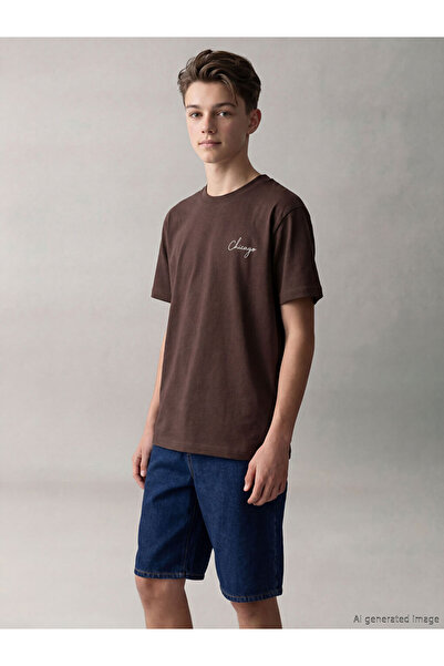 LC Waikiki Esvab • Modern & Distinctive Chicago Printed Boys' T-Shirt