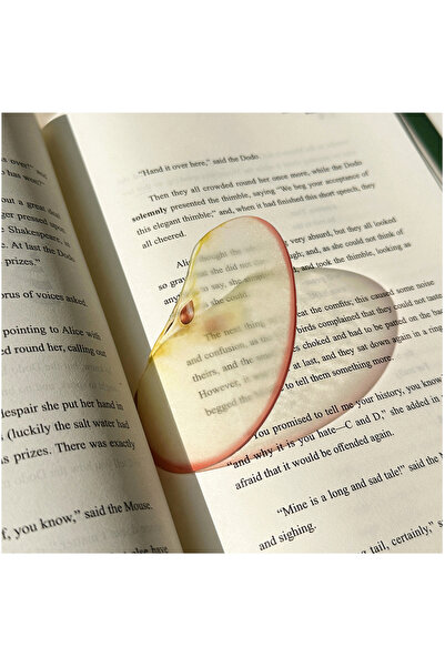 Choice6 فاصل كتب أكريليك شفاف أنيق بتصميم تفاحة، علامة قراءة، هدية للطلاب، إح...
