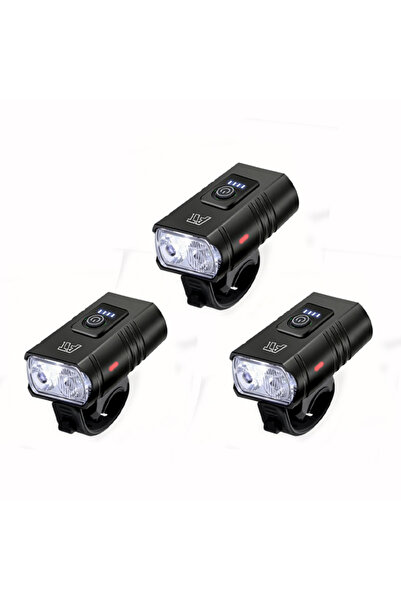 Choice4 مصباح أمامي للدراجة BK02-3pcs LED قابل لإعادة الشحن بمنفذ Type-C، مصب...