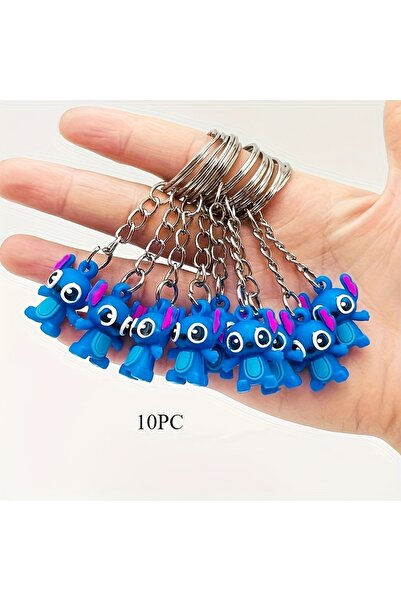Choice Stitch Keychain 10pc 10pcs Disney Stitch Silicone Keychain Set - Cute ...