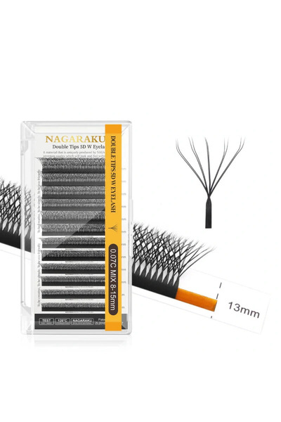 NAGARAKU Double Tips 5D W Eyelash Extensions D007-MIX