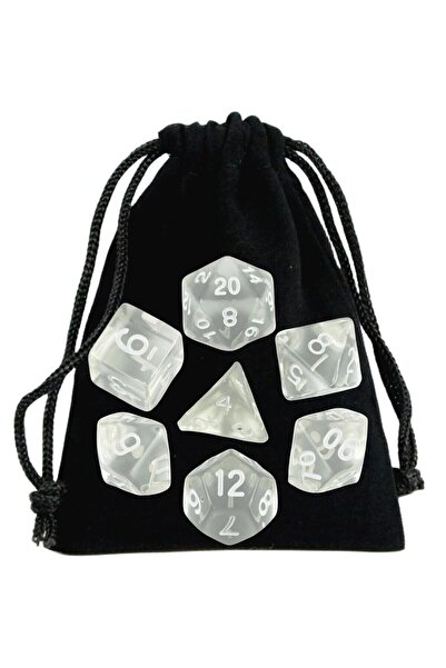 Choice4 Clear DND Dice Polyhedral Dice RPG High Quality Transparent Dice Game...