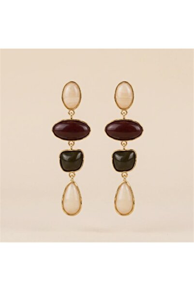 MU&ME BOUTİQUE Earrings Gold with Pendants (Light Weight)
