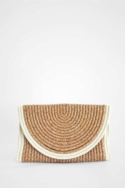 Yuka Atelier Φυσική, χειροποίητη τσάντα clutch με λεπτομέρειες χειροποίητης ε...