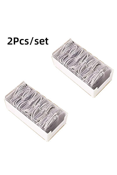 Choice3 2Pcs set Cable Organizer, Durable Plastic Storage Box, Daily Office S...