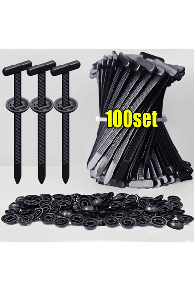 Choice6 100set(200pcs) 1000-100set Self-locking Nylon Universal Cable Tie Buc...