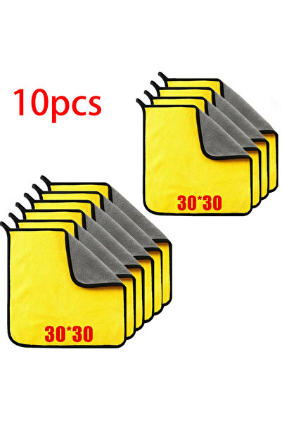 Choice6 30x30 10pc 1/2/6pcs Microfiber Cleaning Towel Thicken Soft Drying Clo...