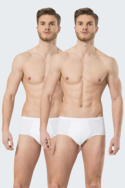 TÜREN 111 Λευκό 100% βαμβακερό ανδρικό σλιπ 2 τεμαχίων