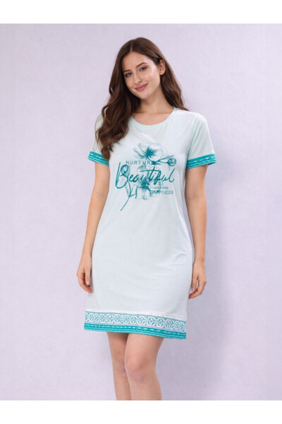 Victor and Jane Women’s Printed, Short Sleeve Nightie