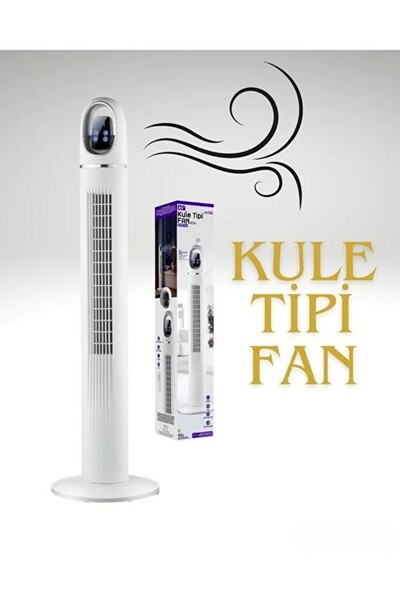 EN SİGA Uzaktan Kumandalı 45'' Kule Tipi Vantilatör 45W LED Ekran Sessiz 3 Mo...
