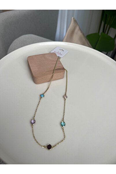 XUPING JEWELRY Renkli taş detay kolye