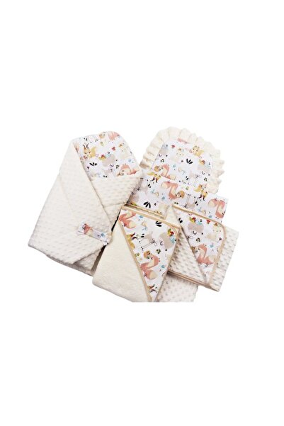 DuetBaby Set multifunctional complet pentru bebelusi cu 5 piese Minky Deer