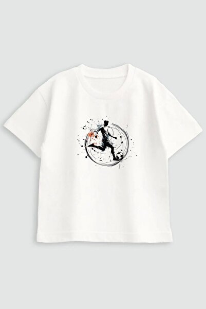 MARKOLL Μπλουζάκι ποδοσφαίρου για αγόρια με στάμπα, 100% βαμβακερό, αθλητικό ...