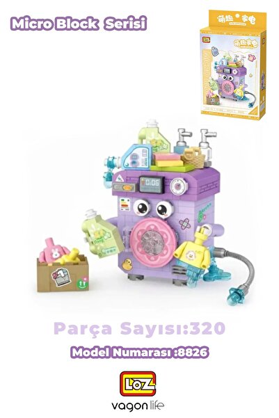 Vagonlife Loz Micro Block Serisi Çamaşır Makinesi Figürü 320 Parça Dekoratif ...