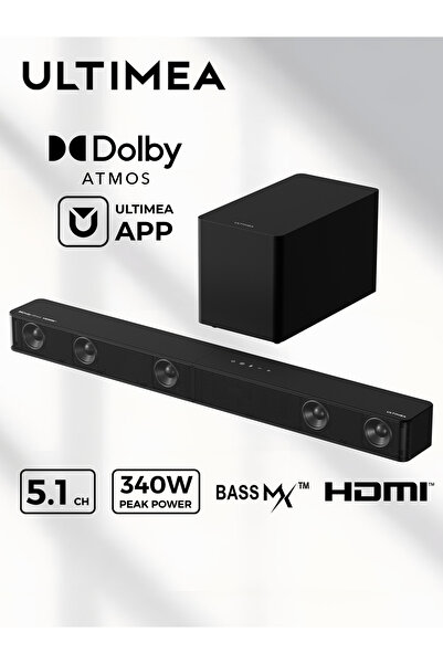 ULTIMEA Soundbar for TV Dolby Atmos 5.1 Poseidon M60 BOOM