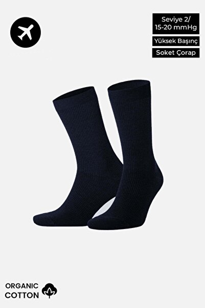 Mısırlı Unisex Organic Cotton Flight and Pilot Socks with Special Firming Tec...