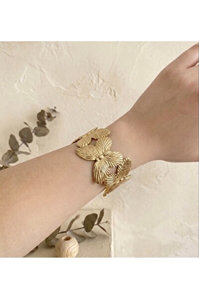 enyessaccessory Steel Patterned Handcuff Bracelet