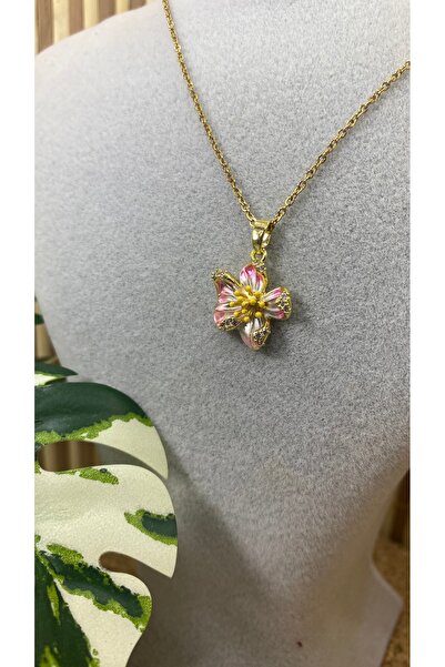 eiboutiqueofficial Pink Blossom Çiçek Kolye