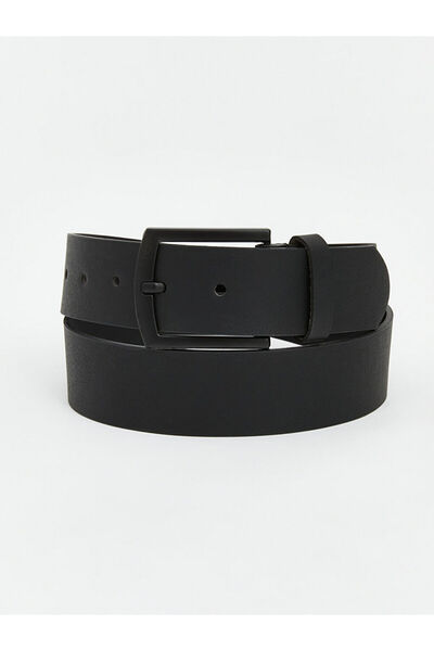 LC Waikiki Black Leather Look Men's Belt