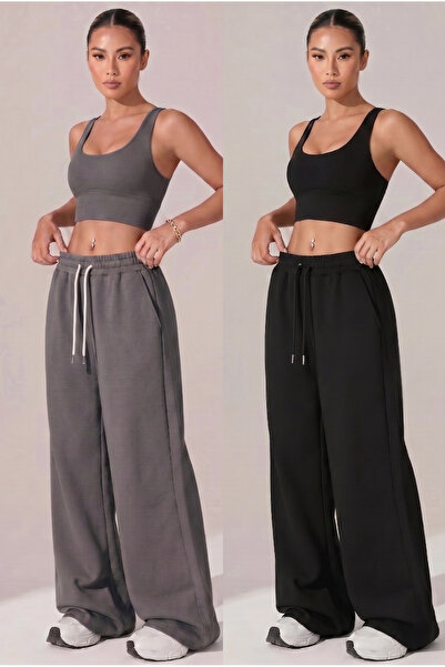 DAXİS Sportwear Company Γυναικείο σετ 2 τεμαχίων φαρδιά, άνετα φούτερ παντελόνια