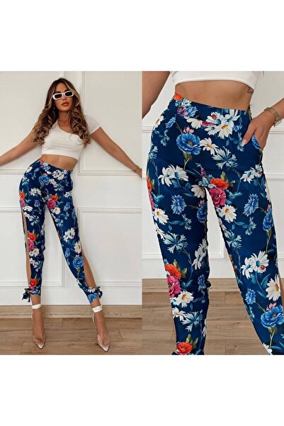 hipnoz butik Kadın Paça Bağcıklı Yazlık Pantolon