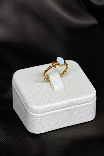 Luna Jewellery Design-Atelier Opal Doğal Taşlı Minimal Gümüş Yüzük