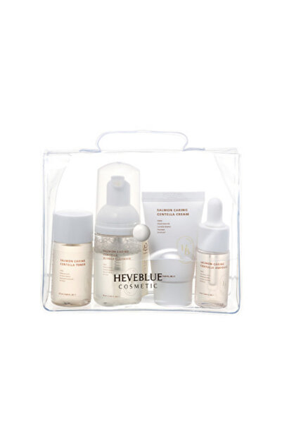 HEVEBLUE - Salmon Caring Centella Special Travel Kit Bag, 4pcs - 13ml + 25ml ...