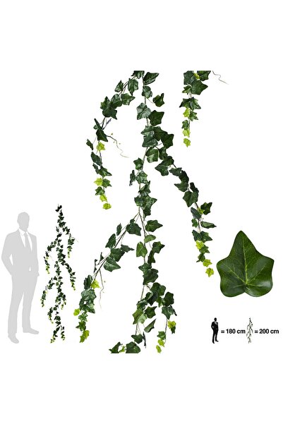 Roberto Rossi Ghirlanda artificiala iedera H200 cm verde inchis cu UV