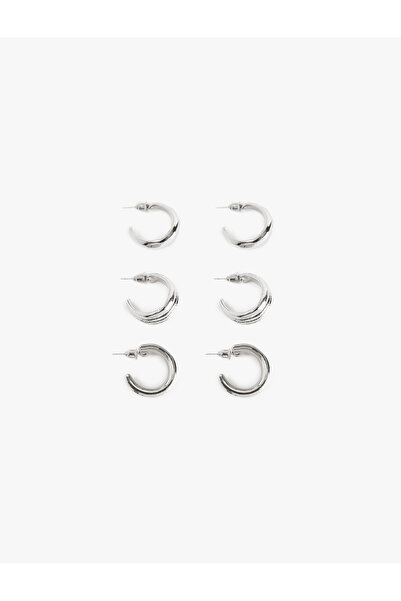 Koton Set of 3 Thick Hoop Earrings