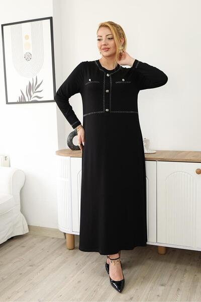 Siyezen Φόρεμα με χρυσές πέτρες σε μεγάλο μέγεθος