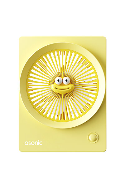 Asonic AFN23 Sarı 500mAh 3 Hız Kademeli Masaüstü Usb Fan