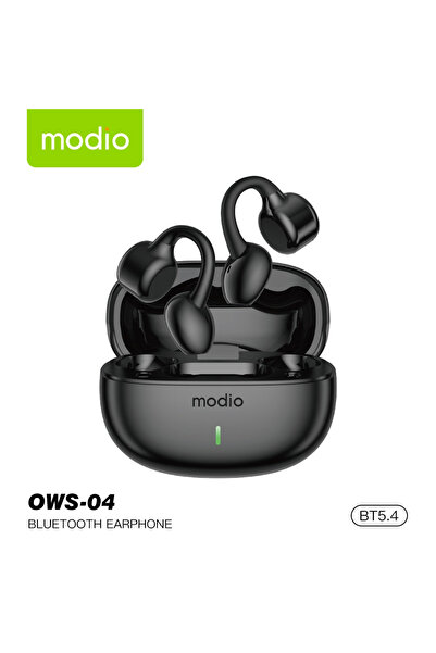 Modio OWS-04 Wireless Ear-Clip Earbuds, Bluetooth 5.4 Open-Ear Headphones wit...