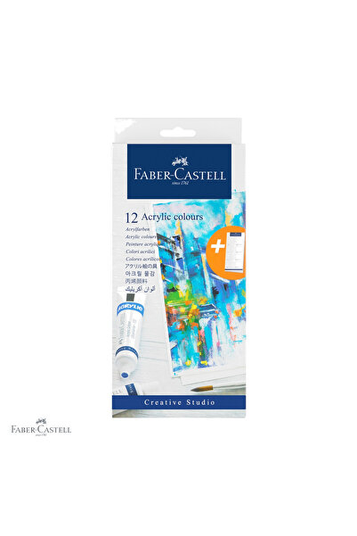 Faber Castell Set culori acrilice Faber-Castell, 12 tuburi x 20ml, pigmentare...