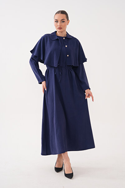 Mega Life Modal Woven Dress with Cape Detail