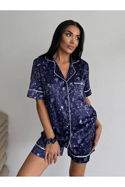 delis Γυναικείο σετ πιτζάμες δύο τεμαχίων, με κουμπιά – 2500100, Ναυτικό μπλε...