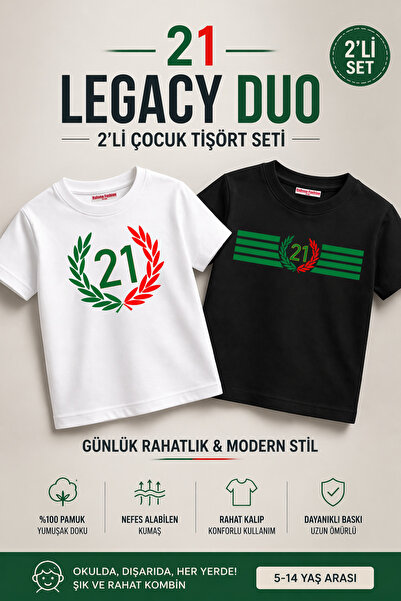 Rabona Fashion 21 Legacy Duo – Set od 2 dečije majice