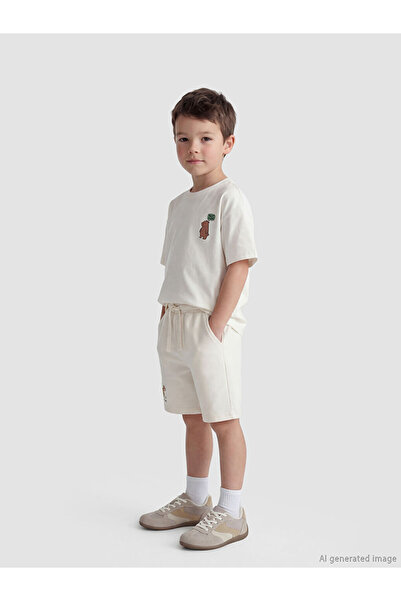 LC Waikiki Printed Boys' Shorts with Elastic Waist